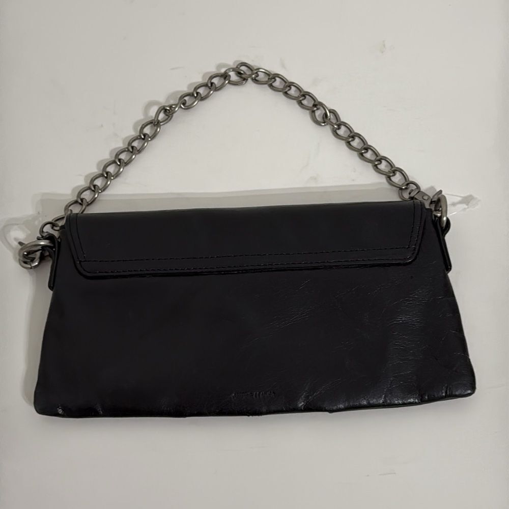 NEW KENNETH COLE Envelope Purse Black Genuine Leather Clutch - Picture 4 of 8
